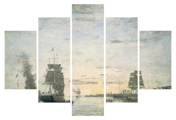 Slika - Eugène Boudin, Entrance to the Harbor, Le Havre, reprodukcije (150x105 cm)