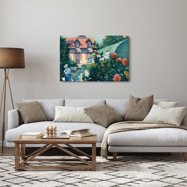 Slika - Gustave Caillebotte, Dahlias, Garden at Petit Gennevilliers, reprodukcije (90x60 cm)