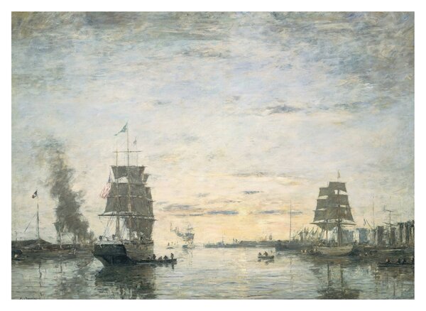 Slika - Eugène Boudin, Entrance to the Harbor, Le Havre, reprodukcije (70x50 cm)