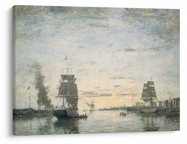Slika - Eugène Boudin, Entrance to the Harbor, Le Havre, reprodukcije (70x50 cm)