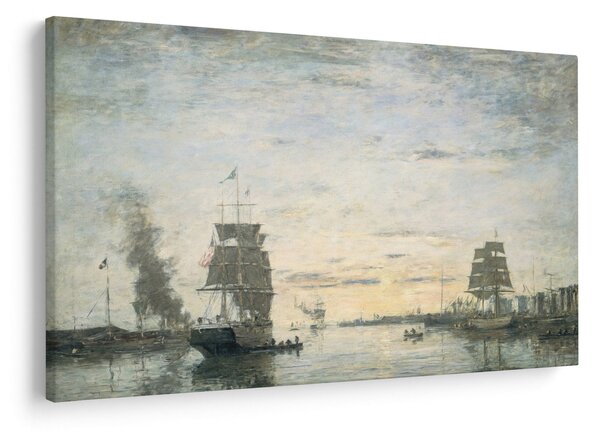Slika - Eugène Boudin, Entrance to the Harbor, Le Havre, reprodukcije (90x60 cm)