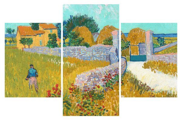 Slika - Vincent van Gogh, Farmhouse in Provence, reprodukcije (90x60 cm)