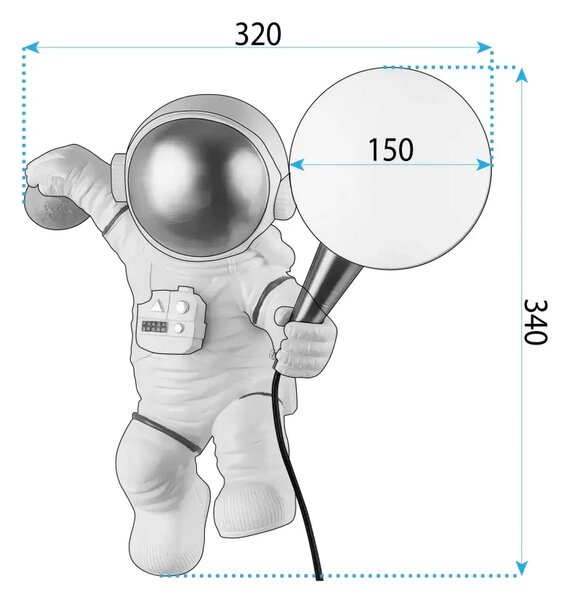 Dječja zidna svjetiljka s motivom astronauta