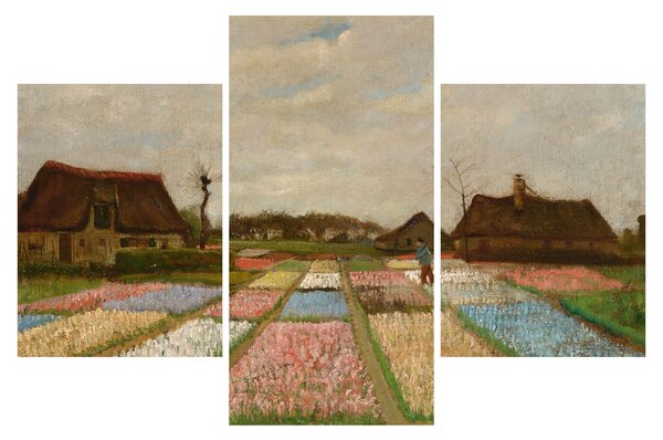 Slika - Vincent van Gogh, Flower Beds in Holland, reprodukcije (90x60 cm)