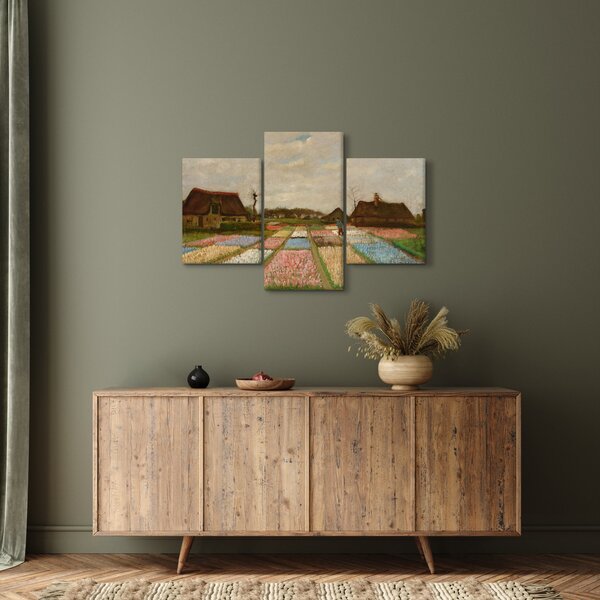 Slika - Vincent van Gogh, Flower Beds in Holland, reprodukcije (90x60 cm)