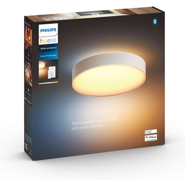 Stropne Svjetiljka Philips Hue, Philips Hue, prigušiv, Bijela, Dnevna soba, Metal, Moderan