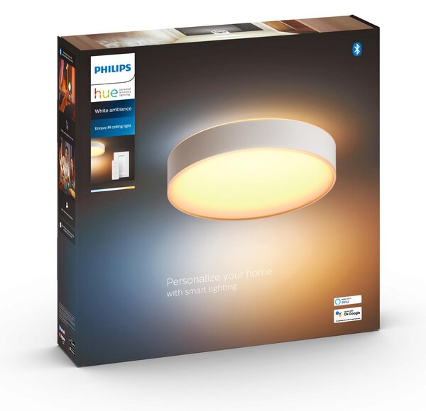 Stropne Svjetiljka Philips Hue, Philips Hue, prigušiv, Bijela, Dnevna soba, Metal, Moderan