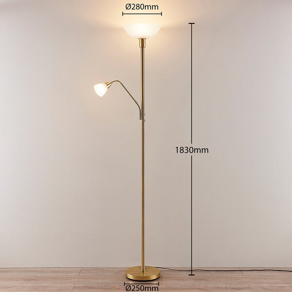 Podne Lampa Lindby, Jost, Zlato / mjed, Dnevna soba, Metal