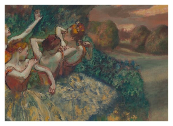 Slika - Edgar Degas, Four Dancers, reprodukcije (70x50 cm)