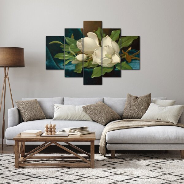 Slika - Martin Johnson Heade, Giant Magnolias on a Blue Velvet Cloth, reprodukcije (150x105 cm)