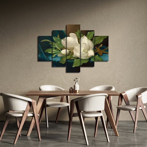 Slika - Martin Johnson Heade, Giant Magnolias on a Blue Velvet Cloth, reprodukcije (150x105 cm)