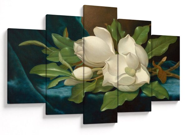 Slika - Martin Johnson Heade, Giant Magnolias on a Blue Velvet Cloth, reprodukcije (150x105 cm)
