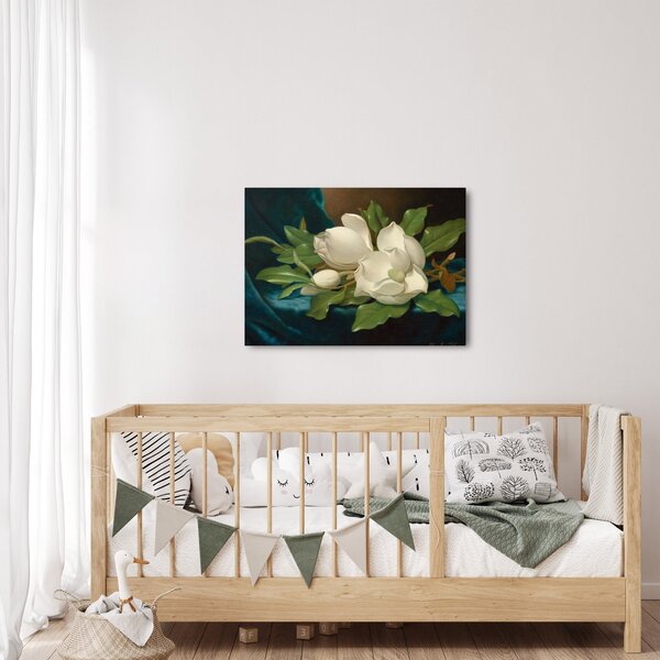 Slika - Martin Johnson Heade, Giant Magnolias on a Blue Velvet Cloth, reprodukcije (70x50 cm)