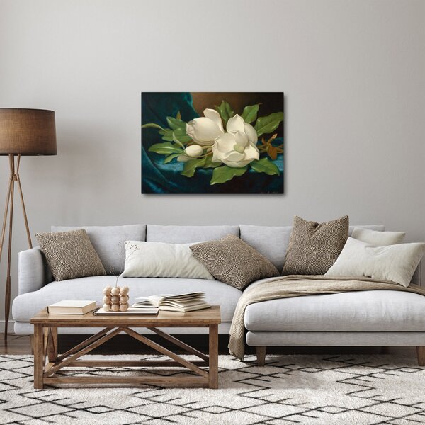 Slika - Martin Johnson Heade, Giant Magnolias on a Blue Velvet Cloth, reprodukcije (70x50 cm)