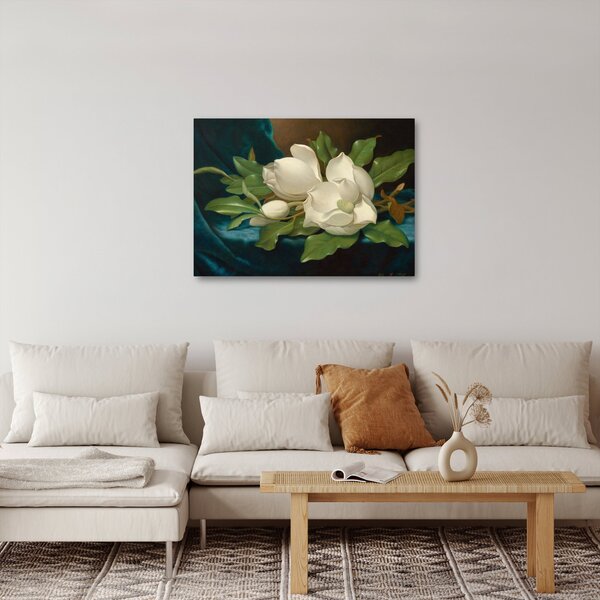 Slika - Martin Johnson Heade, Giant Magnolias on a Blue Velvet Cloth, reprodukcije (70x50 cm)