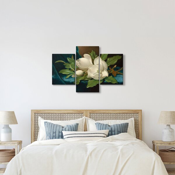 Slika - Martin Johnson Heade, Giant Magnolias on a Blue Velvet Cloth, reprodukcije (90x60 cm)