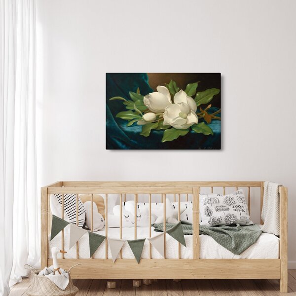 Slika - Martin Johnson Heade, Giant Magnolias on a Blue Velvet Cloth, reprodukcije (90x60 cm)