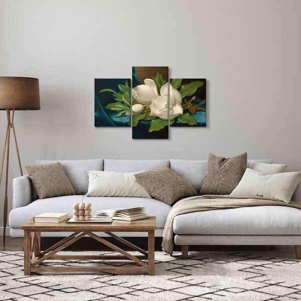 Slika - Martin Johnson Heade, Giant Magnolias on a Blue Velvet Cloth, reprodukcije (90x60 cm)