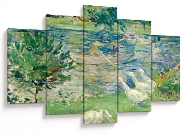 Slika - Berthe Morisot, Girl in a Boat with Geese, reprodukcije (150x105 cm)