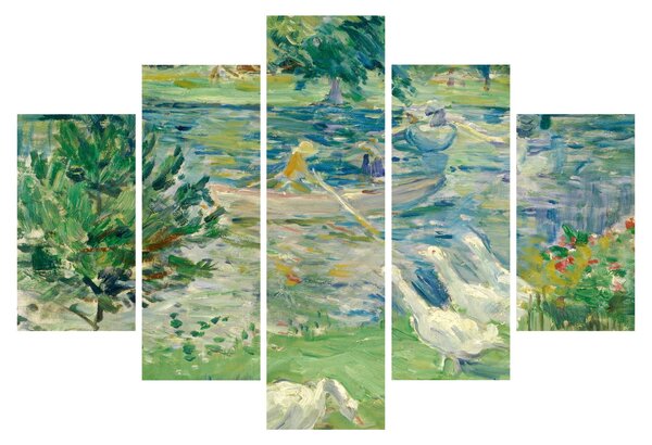 Slika - Berthe Morisot, Girl in a Boat with Geese, reprodukcije (150x105 cm)