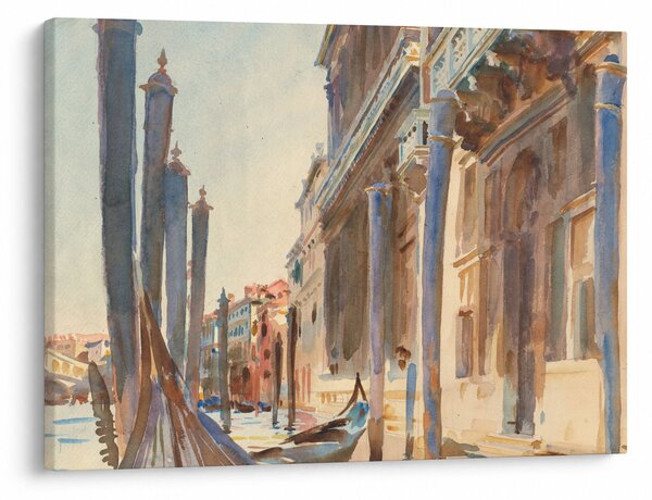 Slika - John Singer Sargent, Gondola Moorings on the Grand Canal, reprodukcije (70x50 cm)