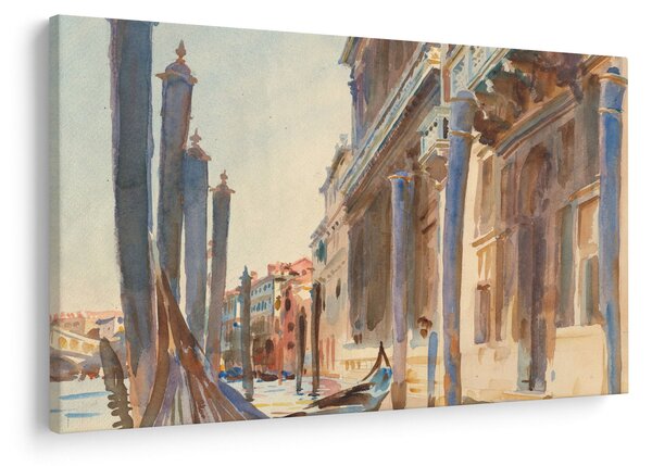 Slika - John Singer Sargent, Gondola Moorings on the Grand Canal, reprodukcije (90x60 cm)