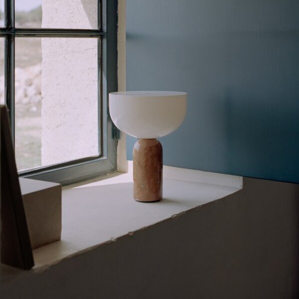 Stolne Lampa New Works, Kizu Portable, prigušiv, Smeđa / hrđa, Dnevna soba, Mramor, Dizajn