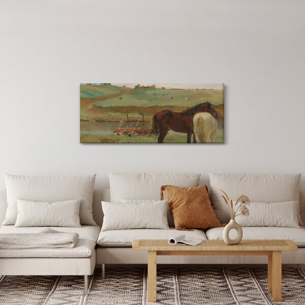 Slika - Edgar Degas, Horses in a Meadow, reprodukcije (120x50 cm)