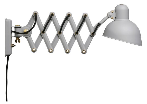 Zidne Svjetiljka FRITZ HANSEN, Kaiser idell 6718-W, prigušiv, Sivo, Dnevna soba, Metal, Dizajn
