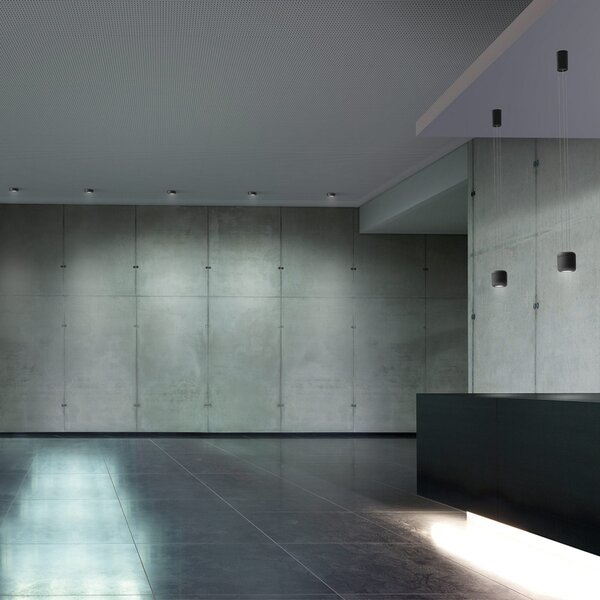 Reflektori Serien Lighting, Cavity Recessed L, prigušiv, Crno, Dnevna soba, Metal, Dizajn