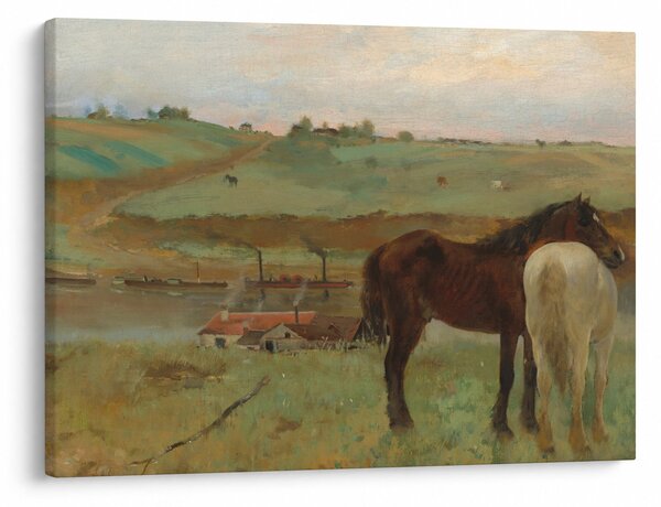 Slika - Edgar Degas, Horses in a Meadow, reprodukcije (70x50 cm)