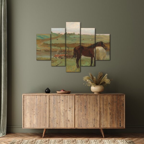 Slika - Edgar Degas, Horses in a Meadow, reprodukcije (150x105 cm)