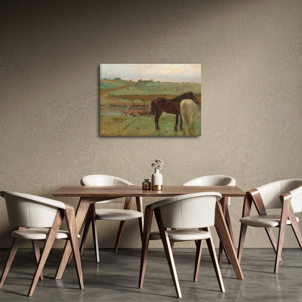 Slika - Edgar Degas, Horses in a Meadow, reprodukcije (70x50 cm)