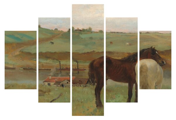 Slika - Edgar Degas, Horses in a Meadow, reprodukcije (150x105 cm)