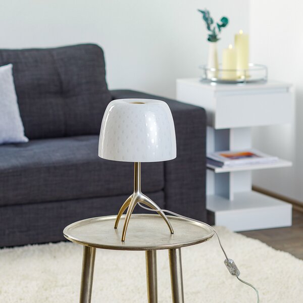 Stolne Lampa Foscarini, Lumiere, Bijela, Dnevna soba, Staklo, Dizajn