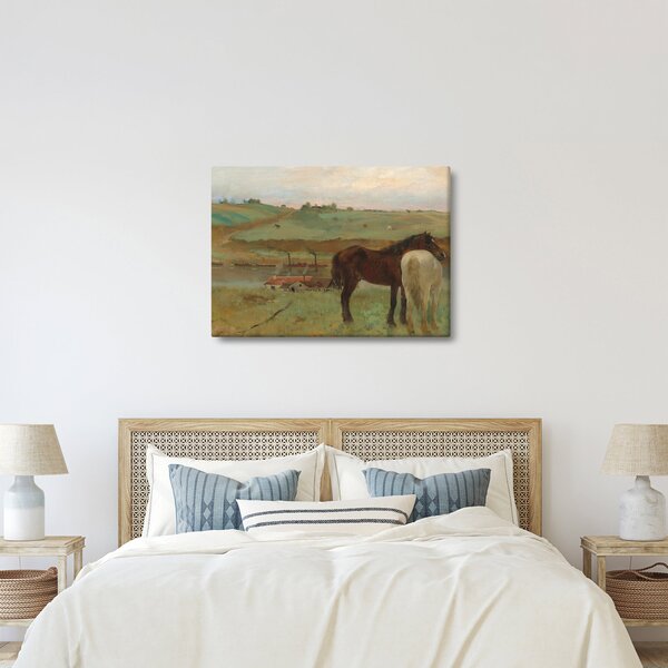Slika - Edgar Degas, Horses in a Meadow, reprodukcije (70x50 cm)