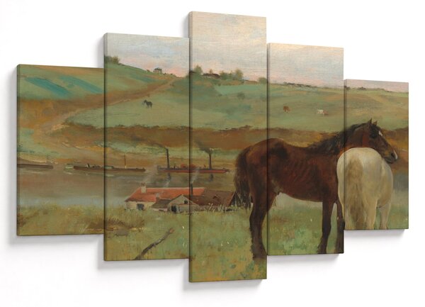 Slika - Edgar Degas, Horses in a Meadow, reprodukcije (150x105 cm)