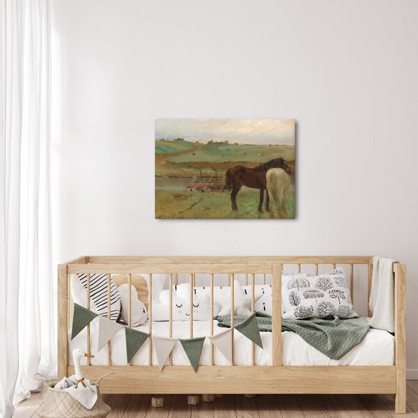 Slika - Edgar Degas, Horses in a Meadow, reprodukcije (70x50 cm)