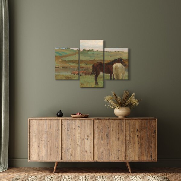 Slika - Edgar Degas, Horses in a Meadow, reprodukcije (90x60 cm)