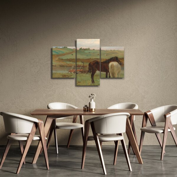 Slika - Edgar Degas, Horses in a Meadow, reprodukcije (90x60 cm)
