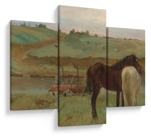 Slika - Edgar Degas, Horses in a Meadow, reprodukcije (90x60 cm)