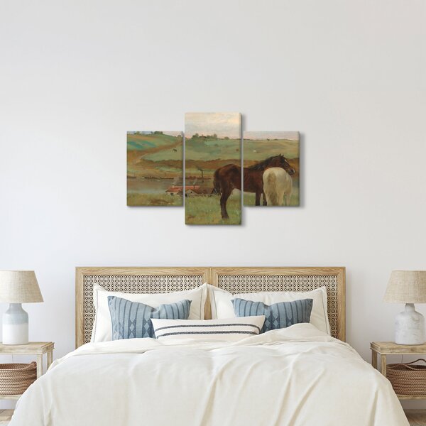 Slika - Edgar Degas, Horses in a Meadow, reprodukcije (90x60 cm)