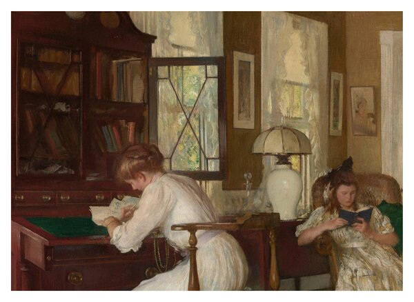 Slika - Edmund Tarbell, Josephine and Mercie, reprodukcije (70x50 cm)