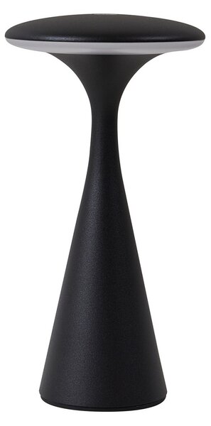 Stolne Lampa Lindby, Evelen, prigušiv, Crno, Balkon, Plastika, Moderan