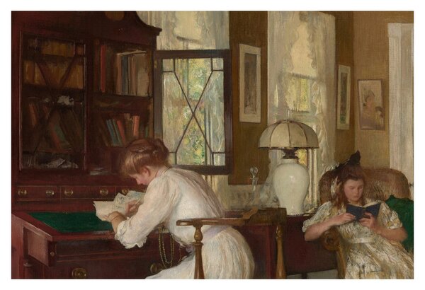 Slika - Edmund Tarbell, Josephine and Mercie, reprodukcije (90x60 cm)