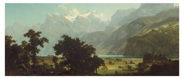 Slika - Albert Bierstadt, Lake Lucerne, reprodukcije (120x50 cm)