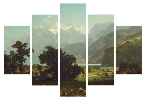 Slika - Albert Bierstadt, Lake Lucerne, reprodukcije (150x105 cm)