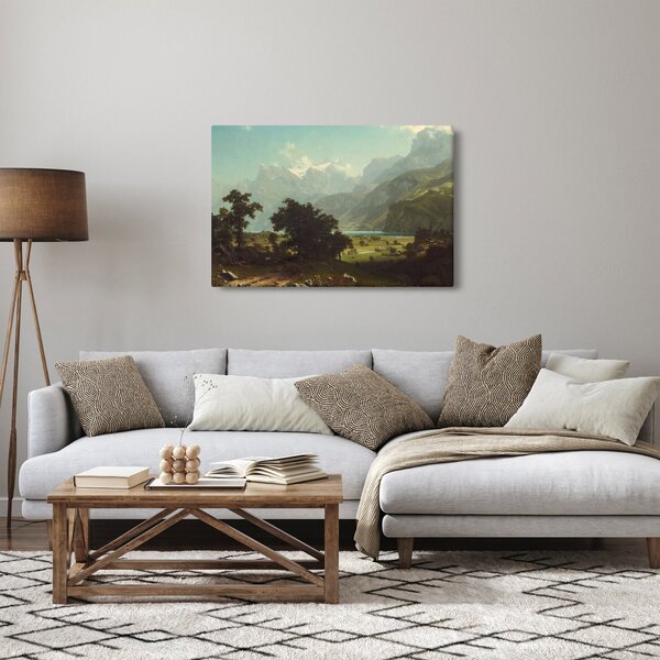 Slika - Albert Bierstadt, Lake Lucerne, reprodukcije (90x60 cm)