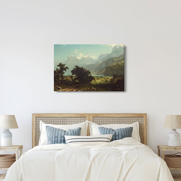 Slika - Albert Bierstadt, Lake Lucerne, reprodukcije (90x60 cm)