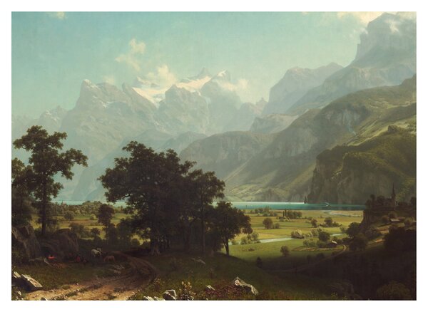 Slika - Albert Bierstadt, Lake Lucerne, reprodukcije (70x50 cm)